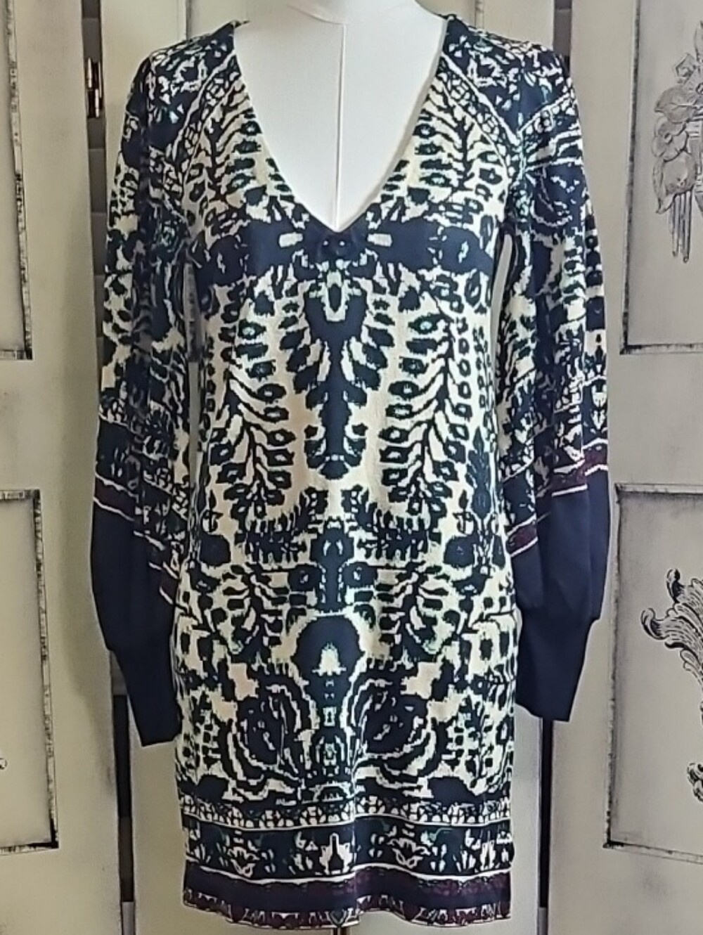 FREE PEOPLE MUSIC & LYRICS SWEATER BOHO STYLE MINI DRESS